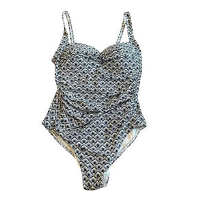 Bond-Eye Australia One Piece Swimsuit Bathing Suit Palm Print Size 8 D/DD Womens